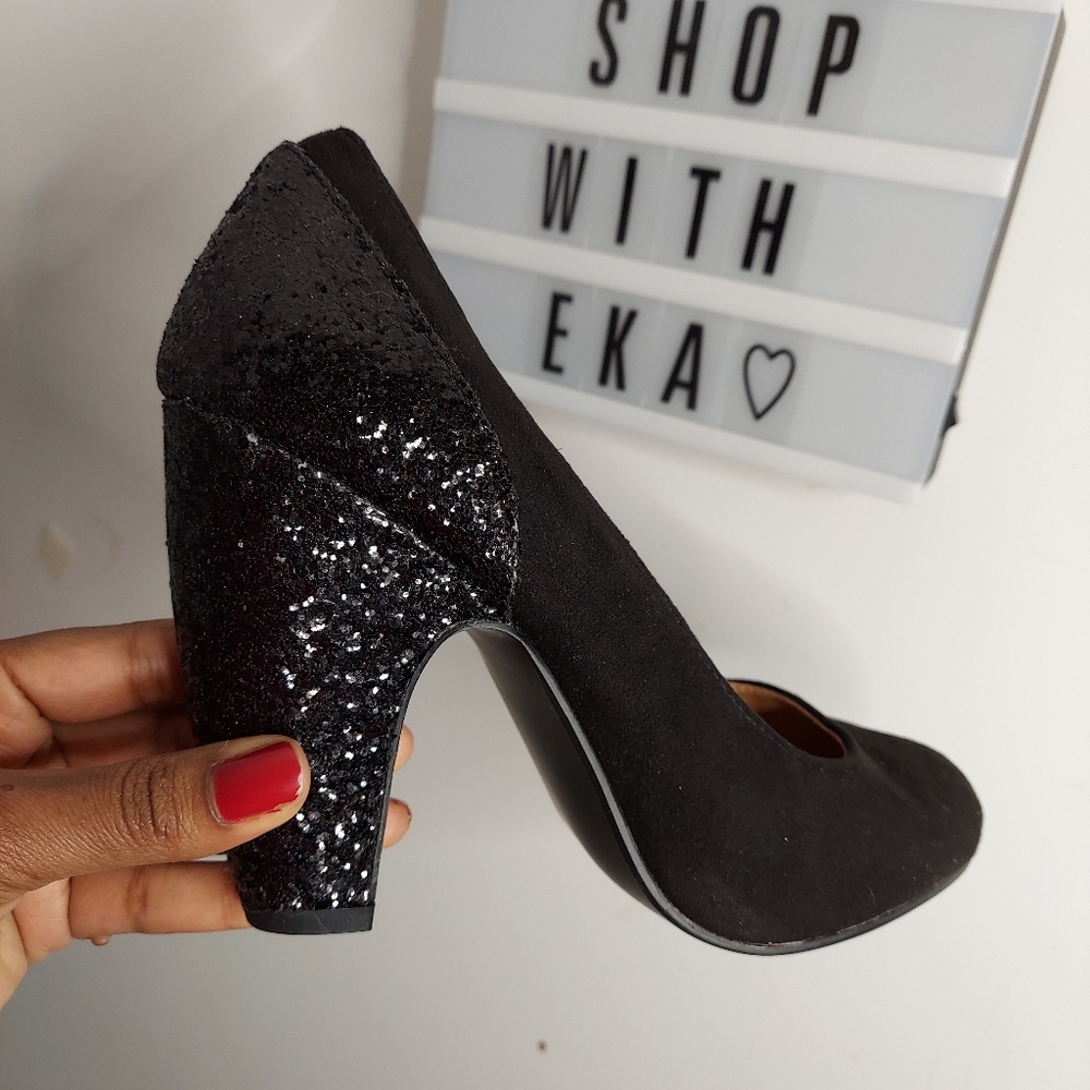 Black sequin heels - Picture 3 of 10
